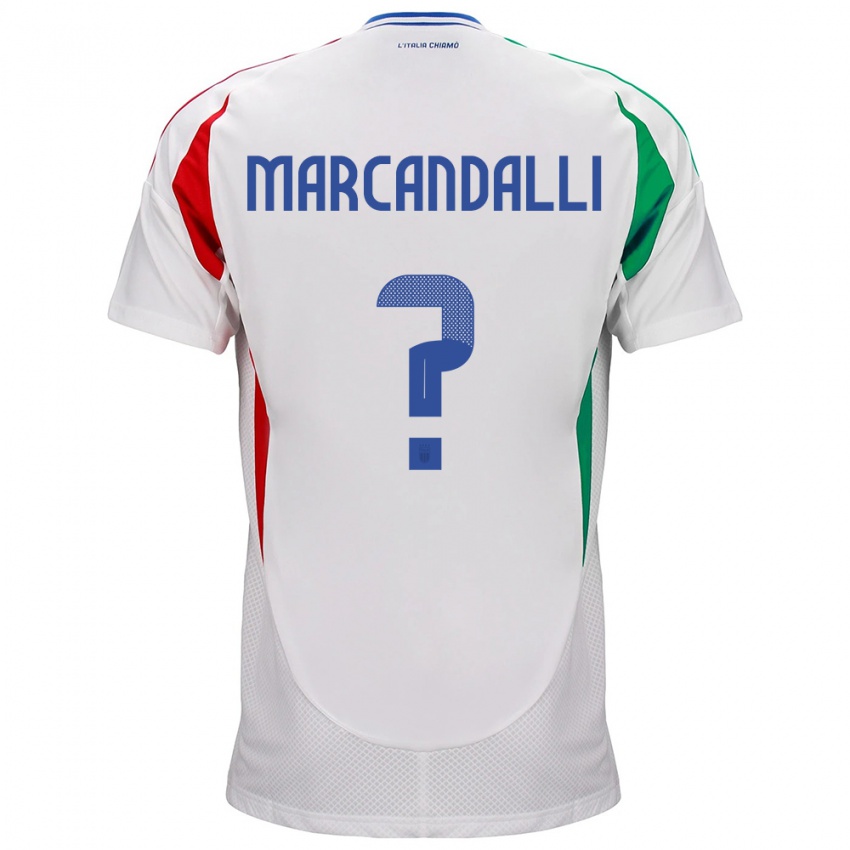 Niño Camiseta Italia Alessandro Marcandalli #0 Blanco 2ª Equipación 24-26 La Camisa Chile