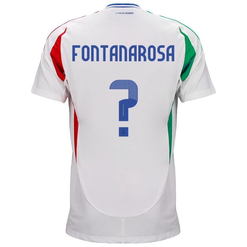 Niño Camiseta Italia Alessandro Fontanarosa #0 Blanco 2ª Equipación 24-26 La Camisa Chile