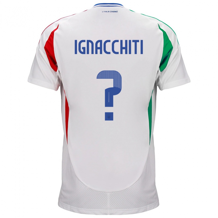 Niño Camiseta Italia Lorenzo Ignacchiti #0 Blanco 2ª Equipación 24-26 La Camisa Chile