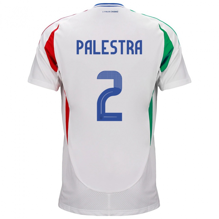 Niño Camiseta Italia Marco Palestra #2 Blanco 2ª Equipación 24-26 La Camisa Chile