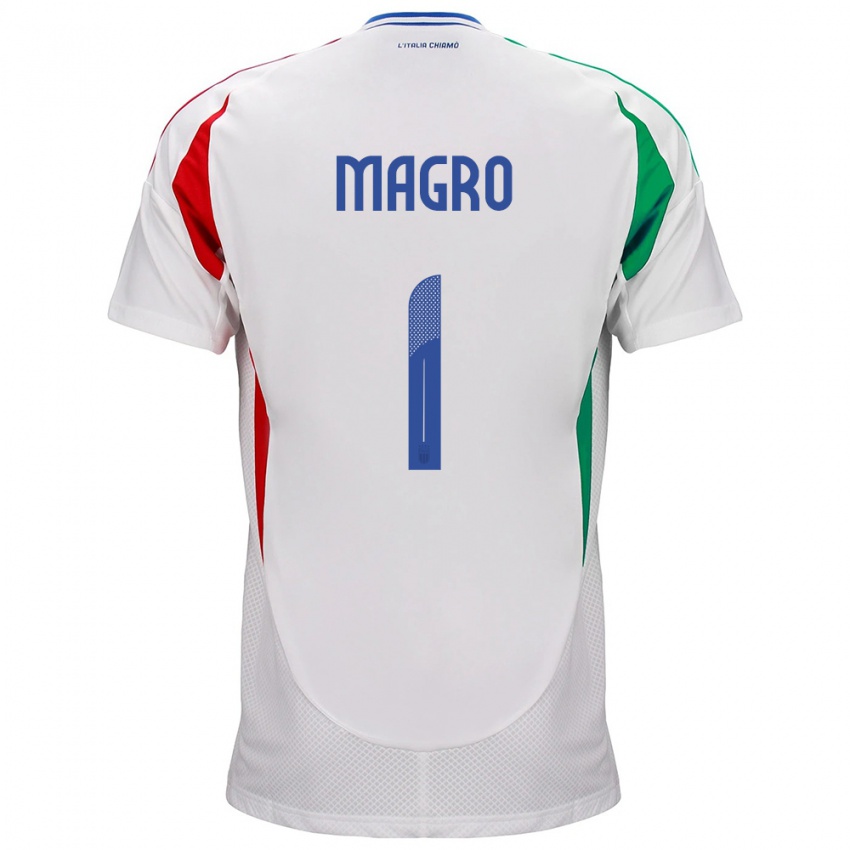 Niño Camiseta Italia Federico Magro #1 Blanco 2ª Equipación 24-26 La Camisa Chile