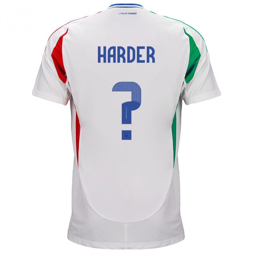 Niño Camiseta Italia Jonas Harder #0 Blanco 2ª Equipación 24-26 La Camisa Chile