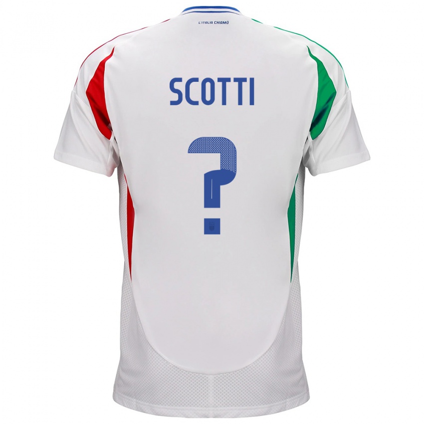 Niño Camiseta Italia Filippo Scotti #0 Blanco 2ª Equipación 24-26 La Camisa Chile