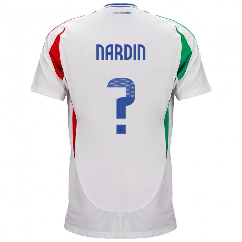 Niño Camiseta Italia Federico Nardin #0 Blanco 2ª Equipación 24-26 La Camisa Chile