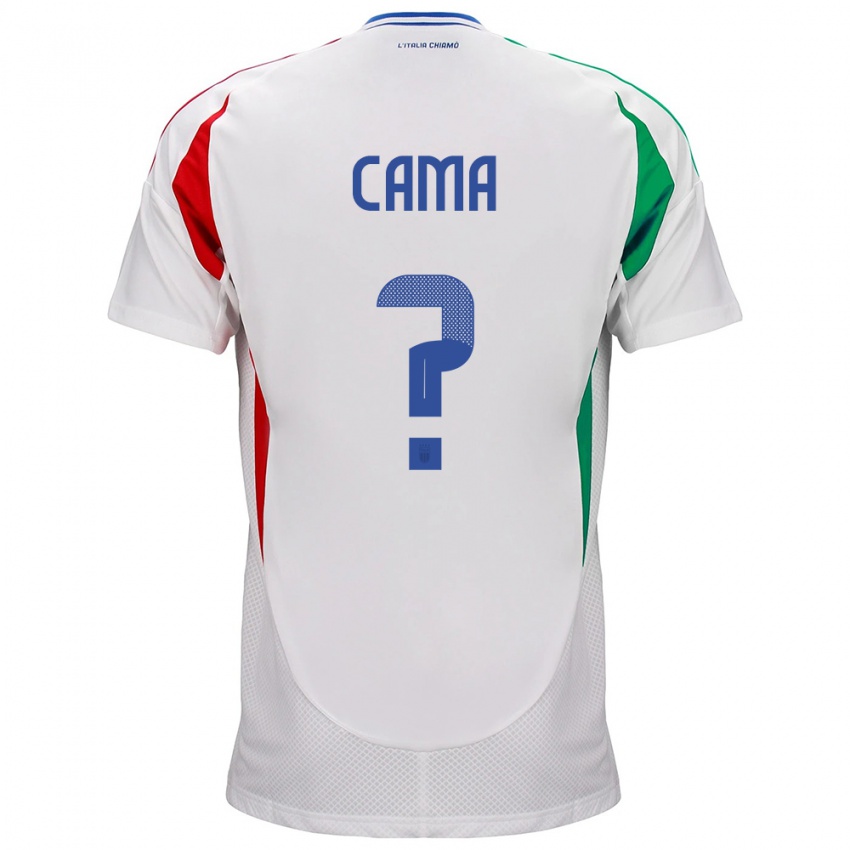 Niño Camiseta Italia Cristian Cama #0 Blanco 2ª Equipación 24-26 La Camisa Chile