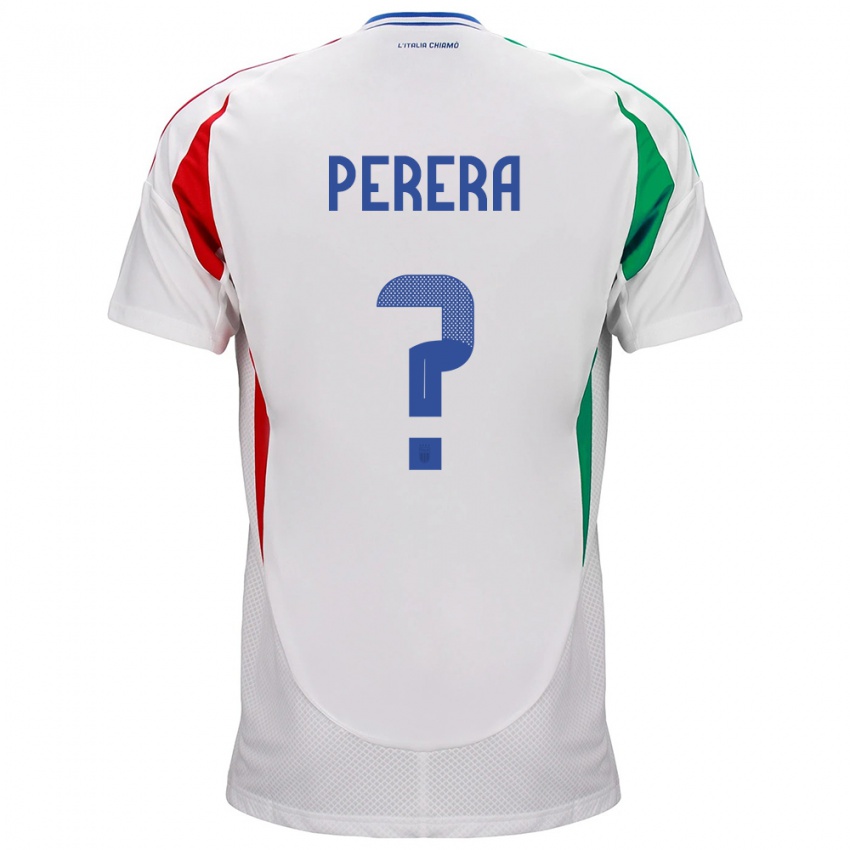 Niño Camiseta Italia Nirash Perera #0 Blanco 2ª Equipación 24-26 La Camisa Chile