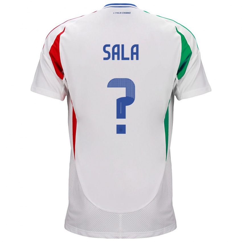 Niño Camiseta Italia Emanuele Sala #0 Blanco 2ª Equipación 24-26 La Camisa Chile