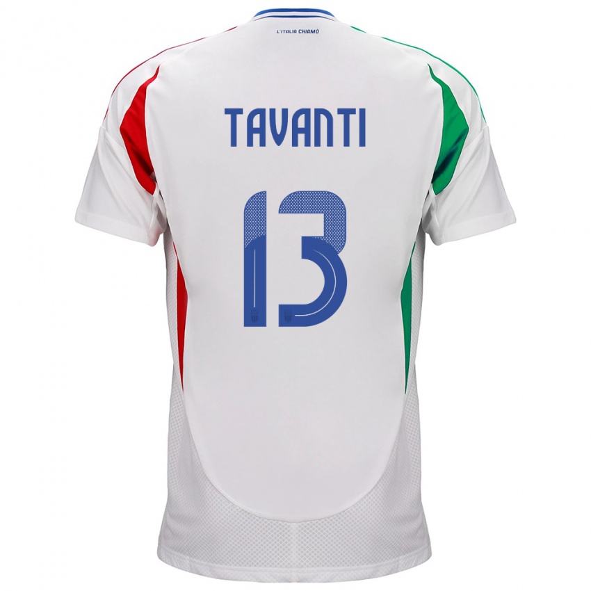 Niño Camiseta Italia Samuele Tavanti #13 Blanco 2ª Equipación 24-26 La Camisa Chile