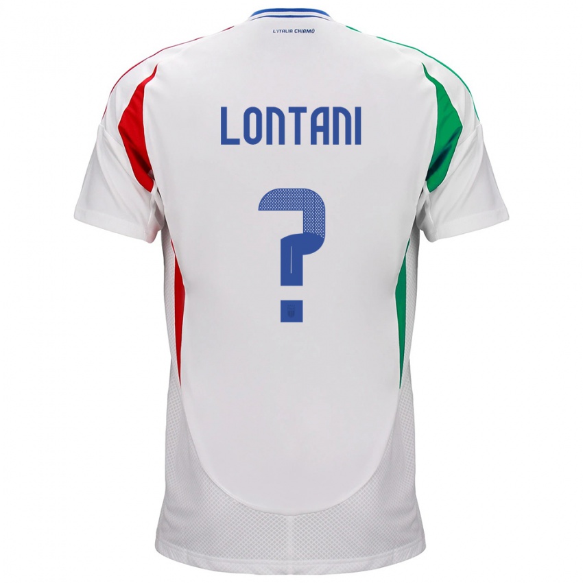 Niño Camiseta Italia Simone Lontani #0 Blanco 2ª Equipación 24-26 La Camisa Chile