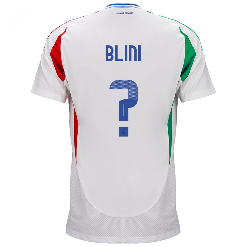 Niño Camiseta Italia Oliver Blini #0 Blanco 2ª Equipación 24-26 La Camisa Chile