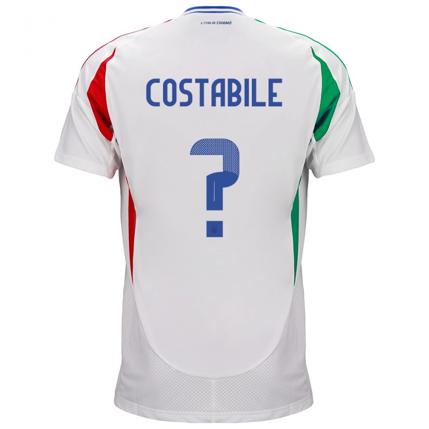 Niño Camiseta Italia Cristian Costabile #0 Blanco 2ª Equipación 24-26 La Camisa Chile