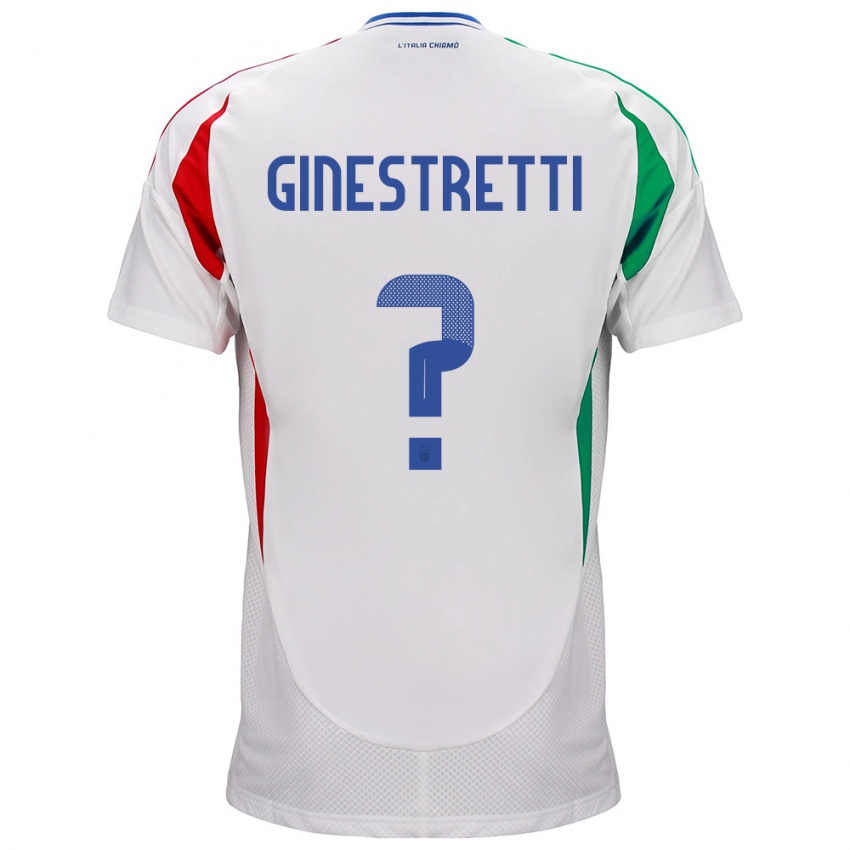 Niño Camiseta Italia Davide Ginestretti #0 Blanco 2ª Equipación 24-26 La Camisa Chile