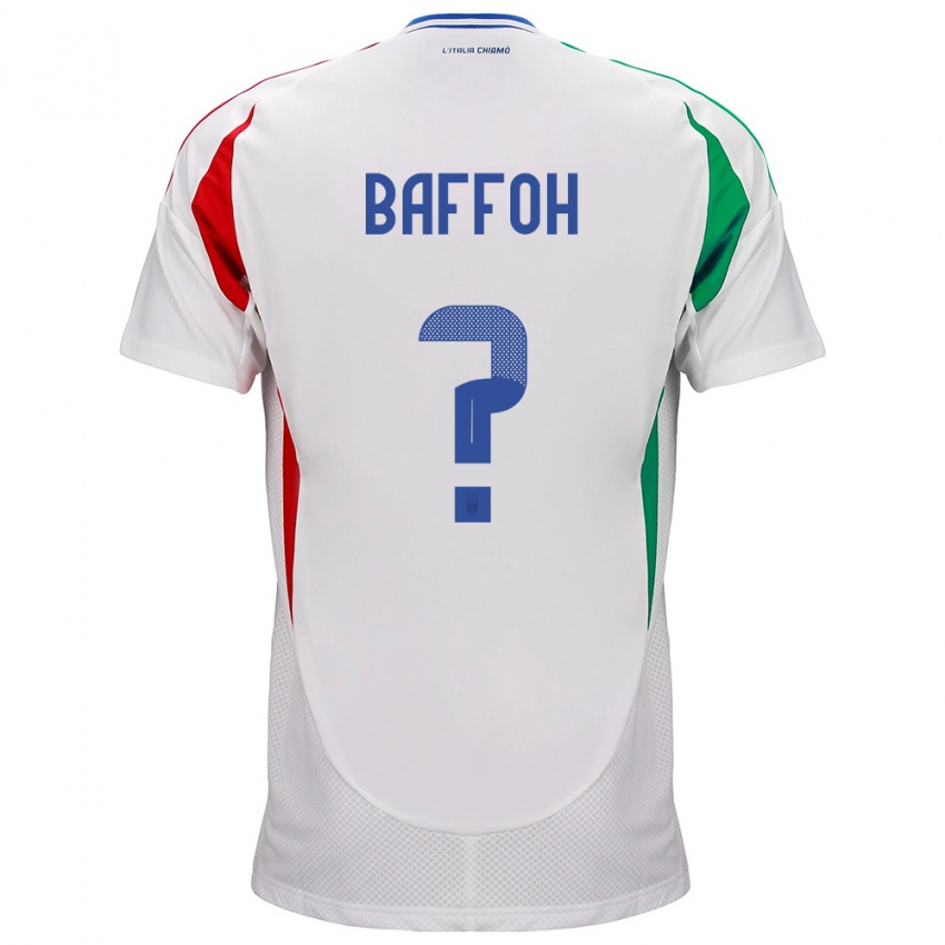 Niño Camiseta Italia Jeffrey Baffoh #0 Blanco 2ª Equipación 24-26 La Camisa Chile