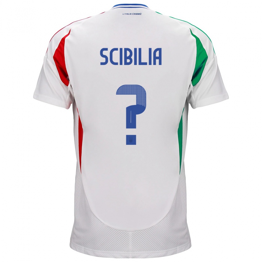 Niño Camiseta Italia Dylan Scibilia #0 Blanco 2ª Equipación 24-26 La Camisa Chile