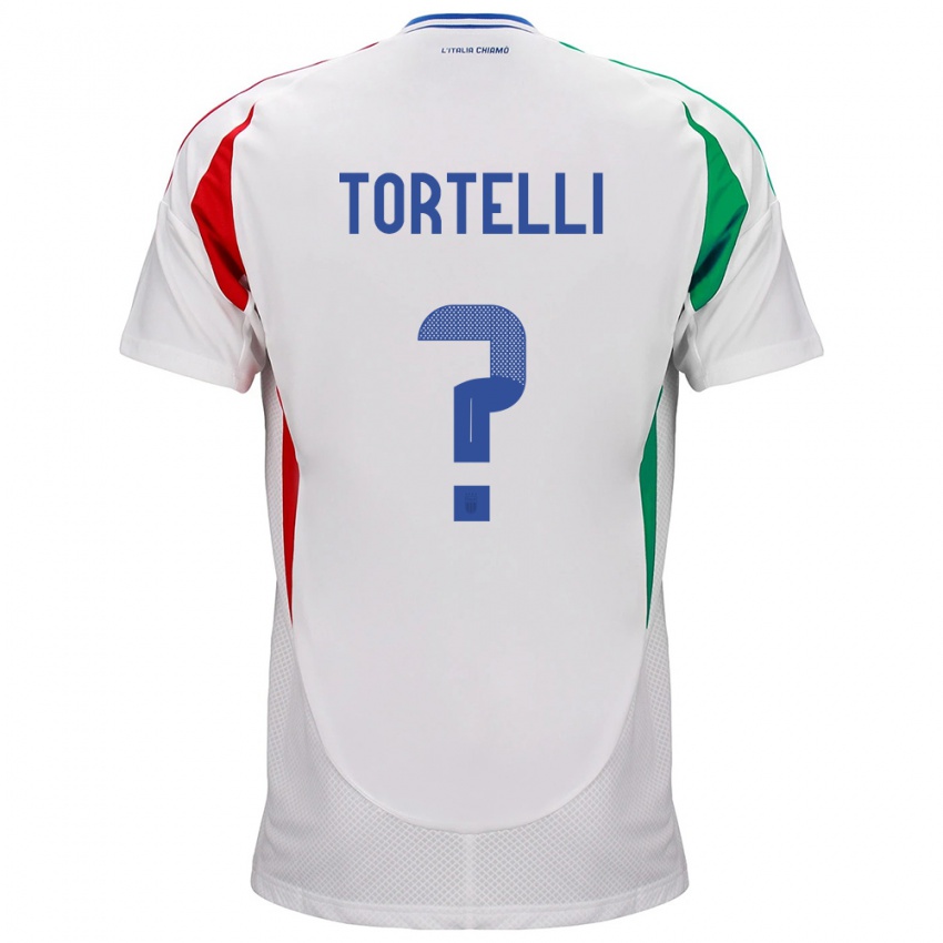 Niño Camiseta Italia Alice Tortelli #0 Blanco 2ª Equipación 24-26 La Camisa Chile