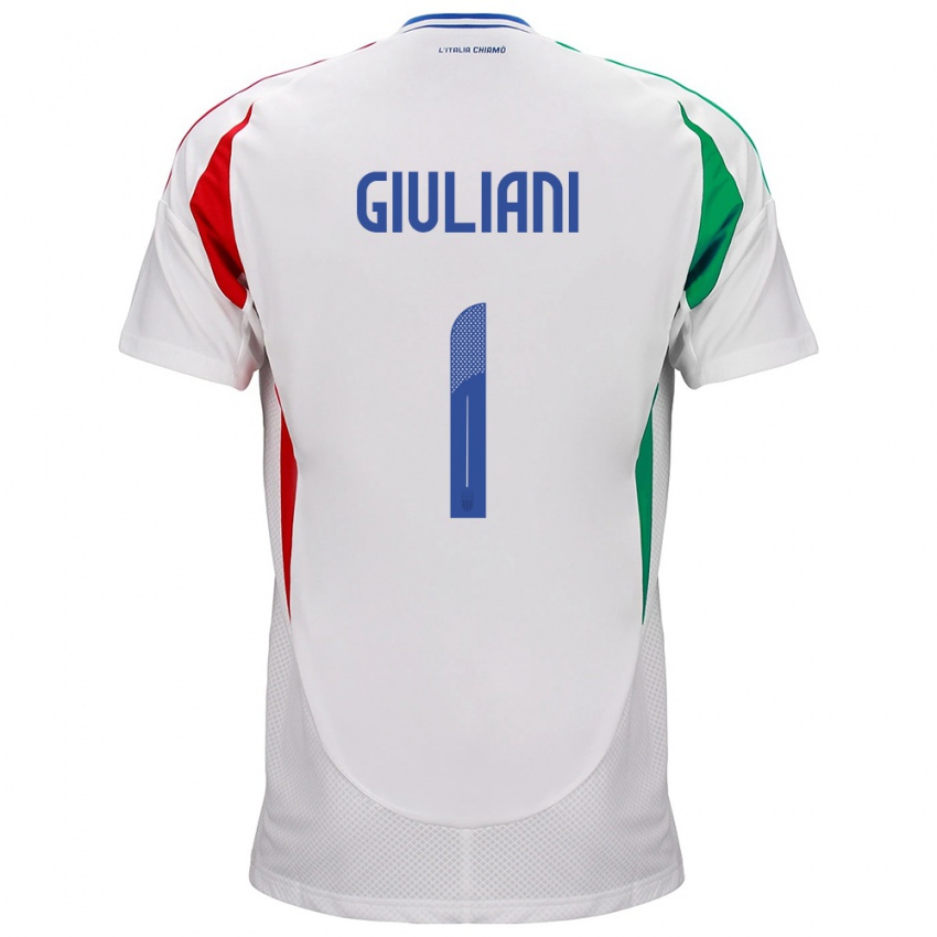 Niño Camiseta Italia Laura Giuliani #1 Blanco 2ª Equipación 24-26 La Camisa Chile