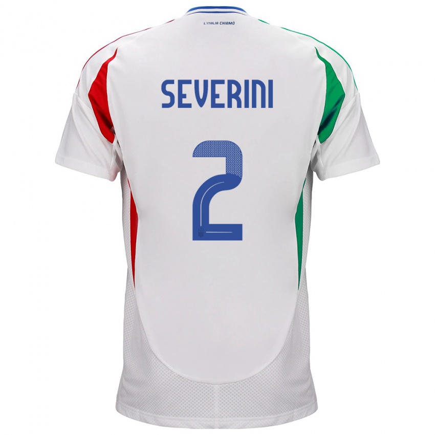 Niño Camiseta Italia Emma Severini #2 Blanco 2ª Equipación 24-26 La Camisa Chile