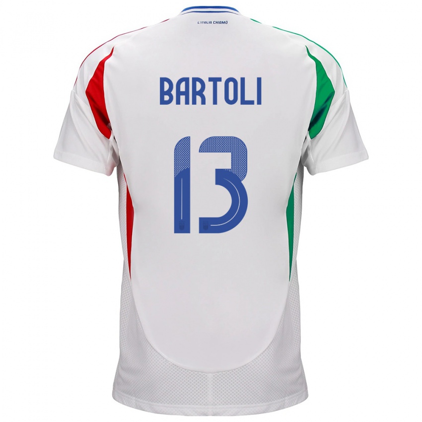 Niño Camiseta Italia Elisa Bartoli #13 Blanco 2ª Equipación 24-26 La Camisa Chile