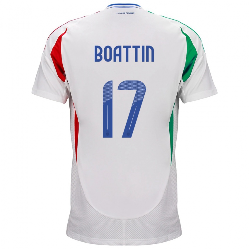 Niño Camiseta Italia Lisa Boattin #17 Blanco 2ª Equipación 24-26 La Camisa Chile