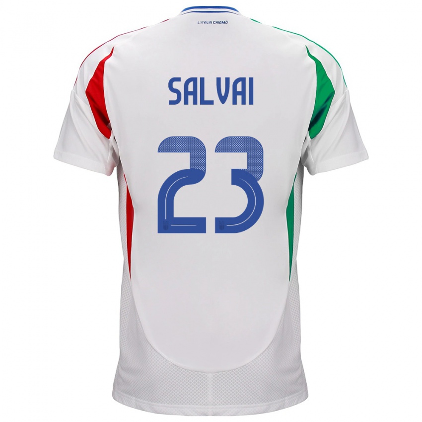 Niño Camiseta Italia Cecilia Salvai #23 Blanco 2ª Equipación 24-26 La Camisa Chile