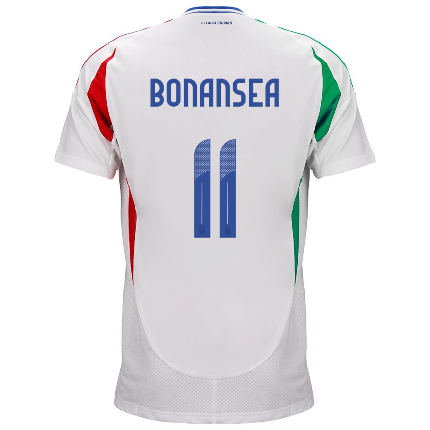 Niño Camiseta Italia Barbara Bonansea #11 Blanco 2ª Equipación 24-26 La Camisa Chile