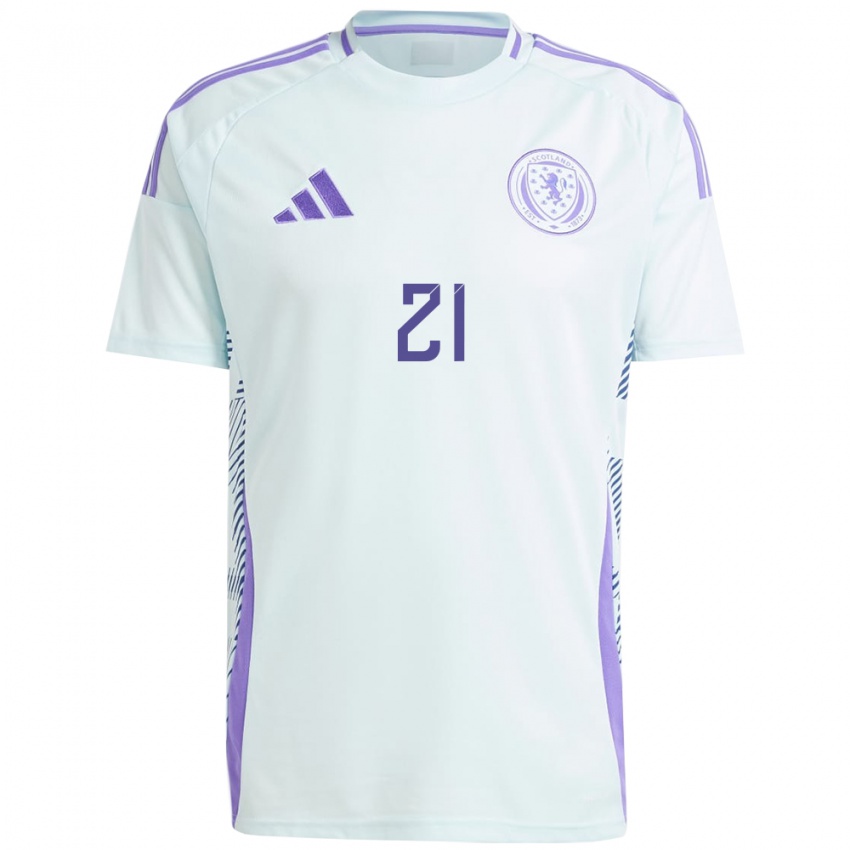 Niño Camiseta Escocia Robby Mccrorie #21 Azul Menta Claro 2ª Equipación 24-26 La Camisa Chile