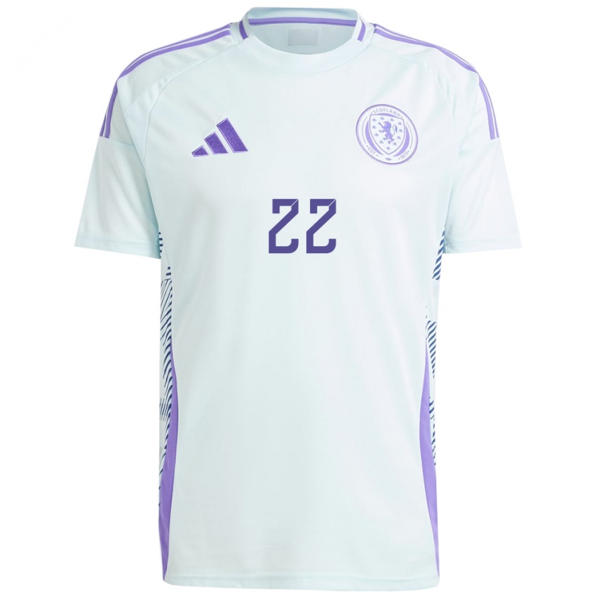 Niño Camiseta Escocia Erin Cuthbert #22 Azul Menta Claro 2ª Equipación 24-26 La Camisa Chile