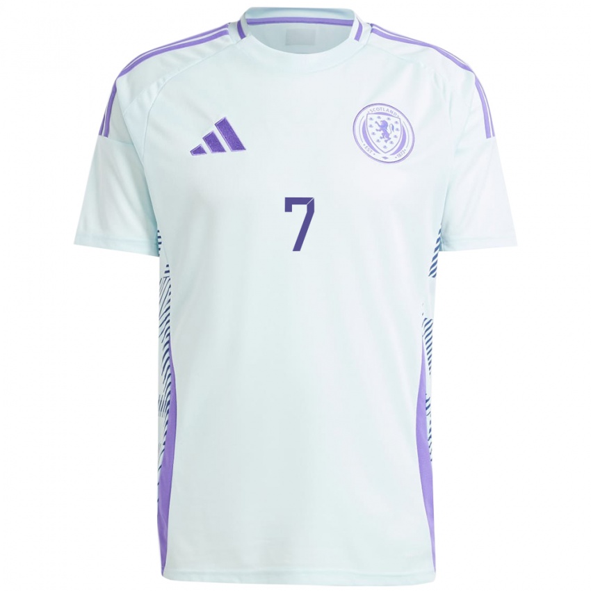 Niño Camiseta Escocia John Mcginn #7 Azul Menta Claro 2ª Equipación 24-26 La Camisa Chile