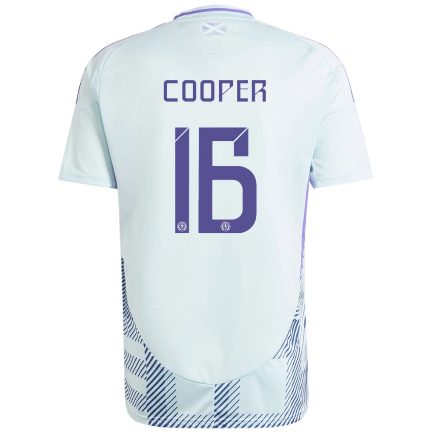 Niño Camiseta Escocia Liam Cooper #16 Azul Menta Claro 2ª Equipación 24-26 La Camisa Chile