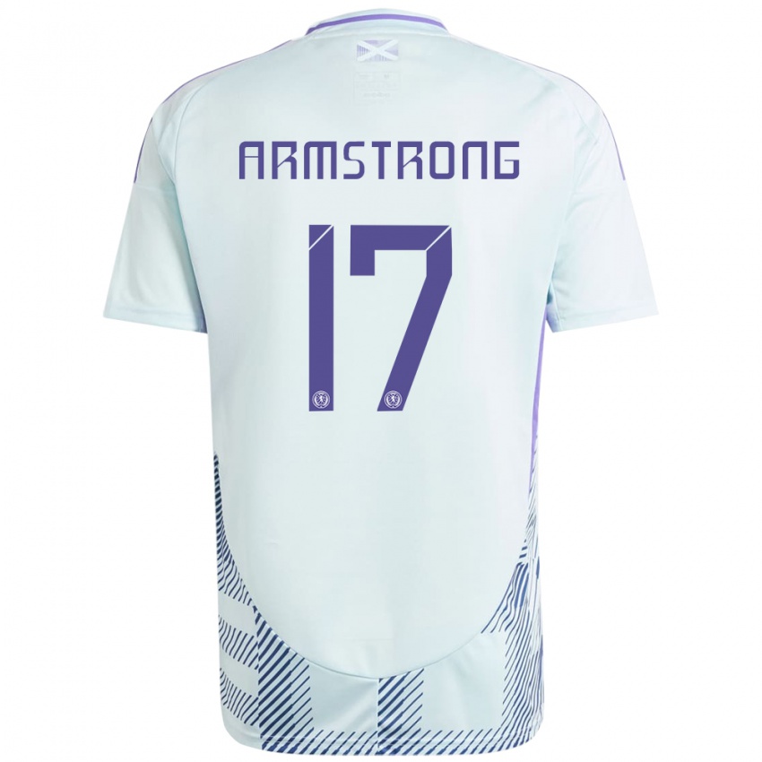 Niño Camiseta Escocia Stuart Armstrong #17 Azul Menta Claro 2ª Equipación 24-26 La Camisa Chile