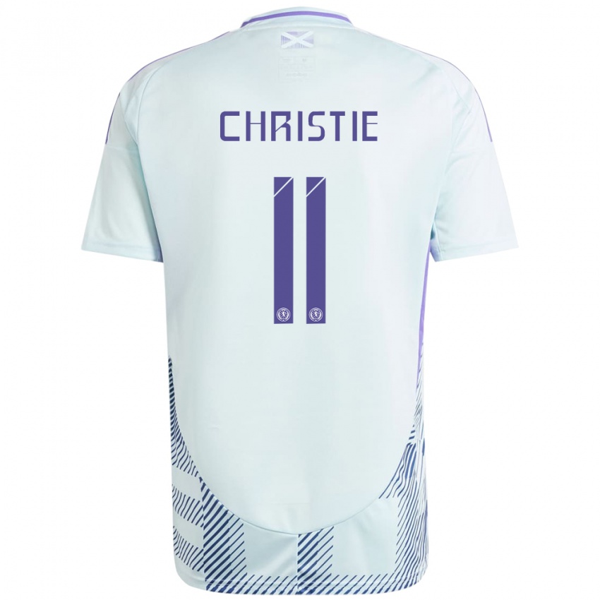 Niño Camiseta Escocia Ryan Christie #11 Azul Menta Claro 2ª Equipación 24-26 La Camisa Chile