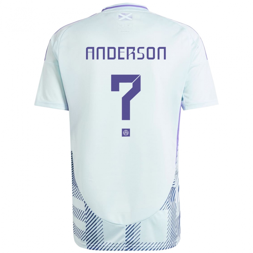 Niño Camiseta Escocia Matthew Anderson #0 Azul Menta Claro 2ª Equipación 24-26 La Camisa Chile