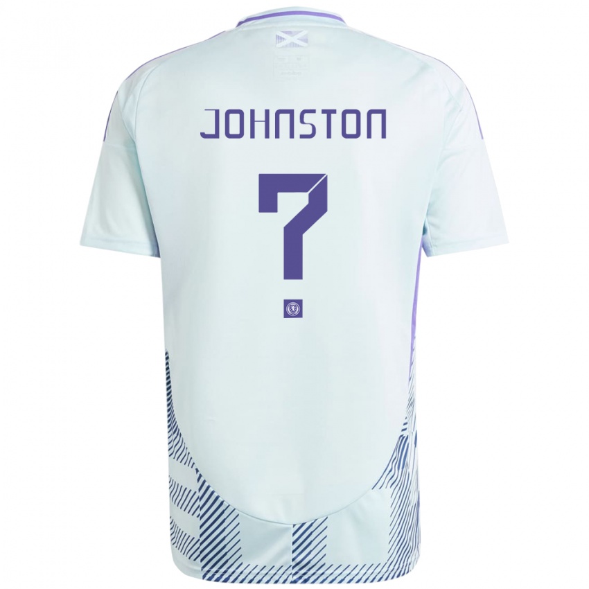 Niño Camiseta Escocia Max Johnston #0 Azul Menta Claro 2ª Equipación 24-26 La Camisa Chile