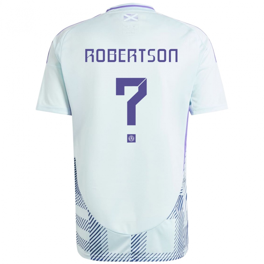 Niño Camiseta Escocia Finlay Robertson #0 Azul Menta Claro 2ª Equipación 24-26 La Camisa Chile