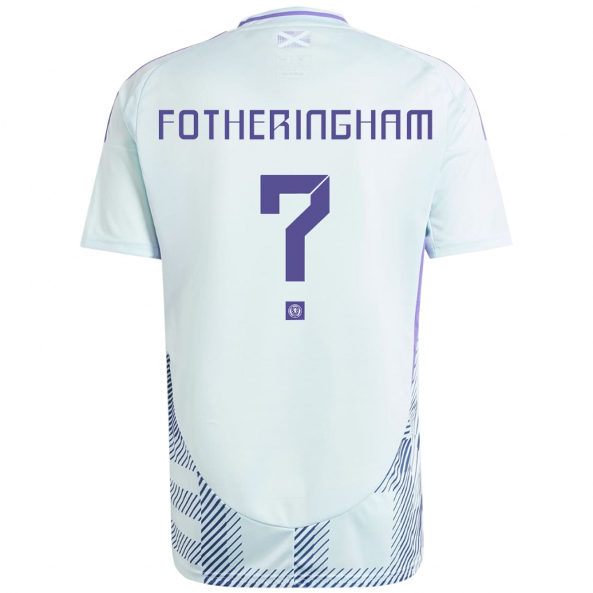 Niño Camiseta Escocia Kai Fotheringham #0 Azul Menta Claro 2ª Equipación 24-26 La Camisa Chile