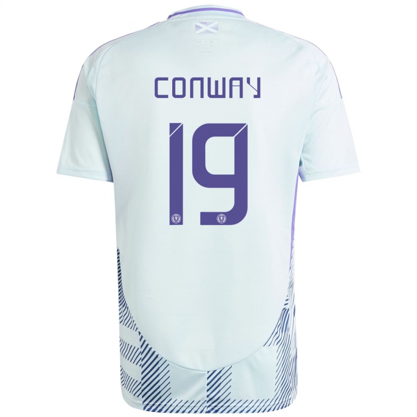 Niño Camiseta Escocia Tommy Conway #19 Azul Menta Claro 2ª Equipación 24-26 La Camisa Chile