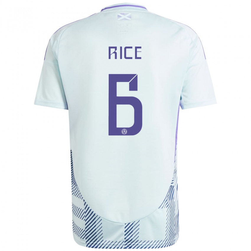 Niño Camiseta Escocia Bailey Rice #6 Azul Menta Claro 2ª Equipación 24-26 La Camisa Chile