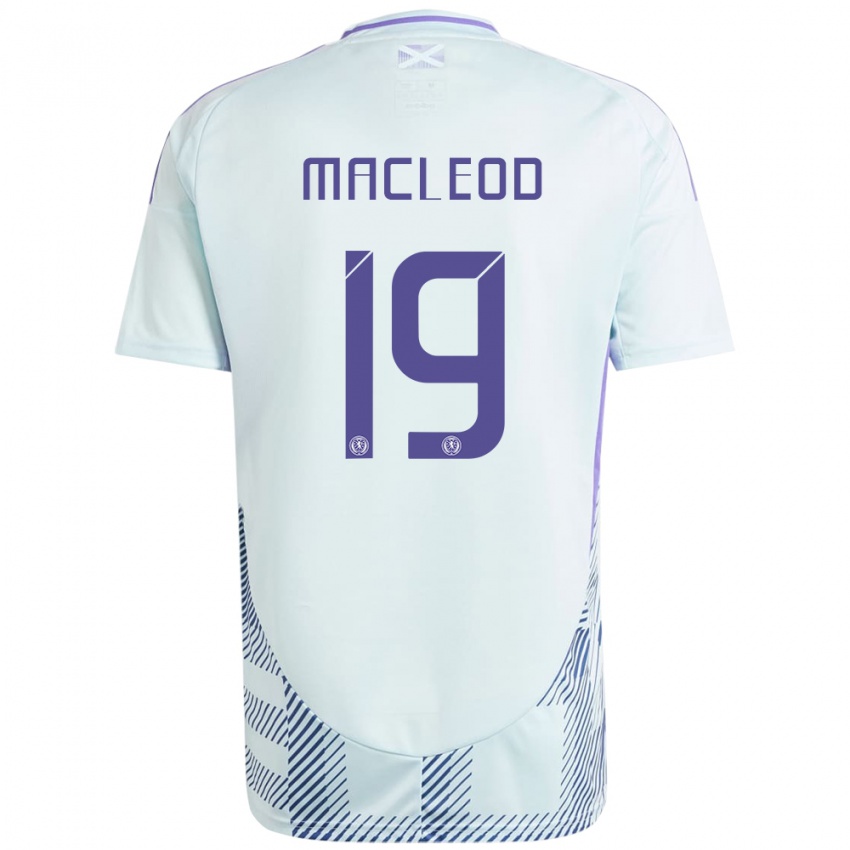 Niño Camiseta Escocia Rory Macleod #19 Azul Menta Claro 2ª Equipación 24-26 La Camisa Chile