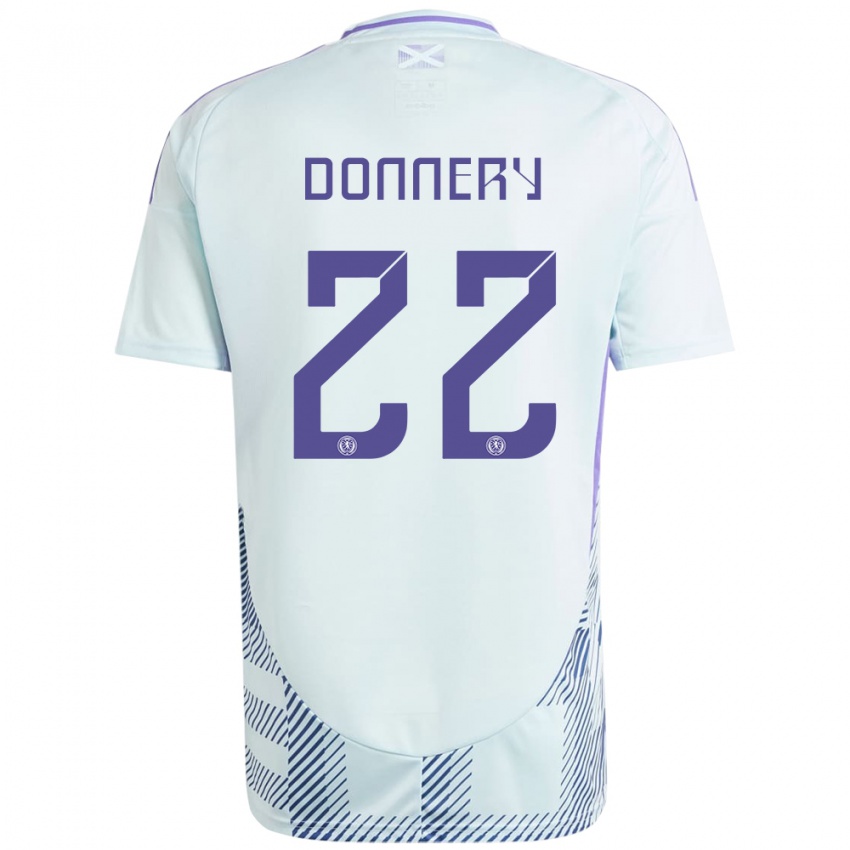 Niño Camiseta Escocia Julian Donnery #22 Azul Menta Claro 2ª Equipación 24-26 La Camisa Chile