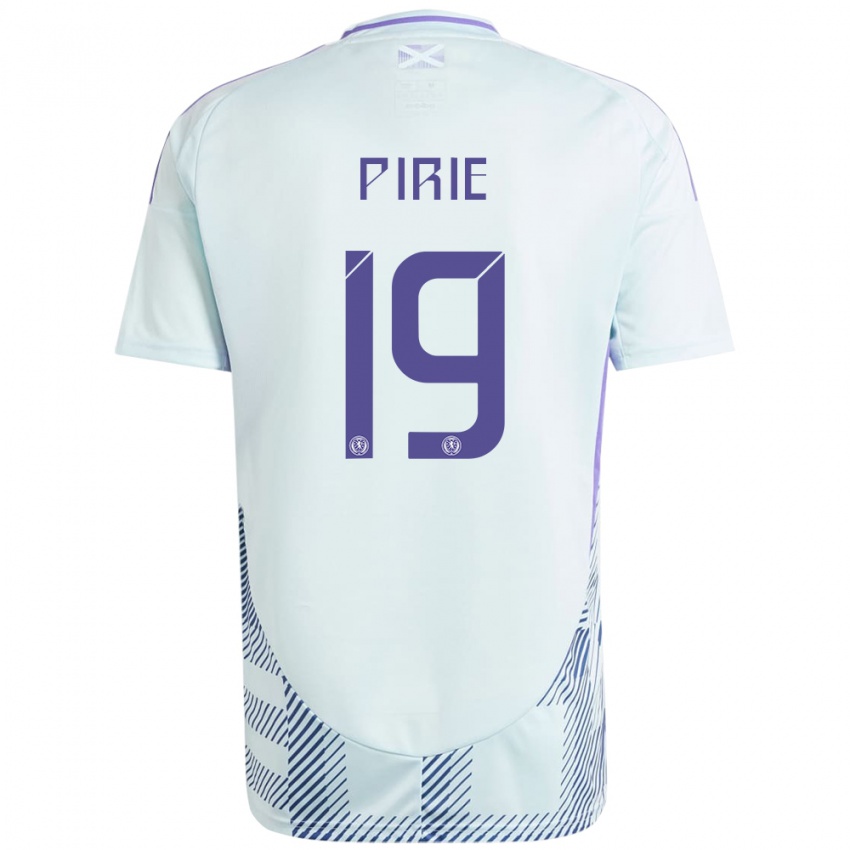 Niño Camiseta Escocia Lewis Pirie #19 Azul Menta Claro 2ª Equipación 24-26 La Camisa Chile