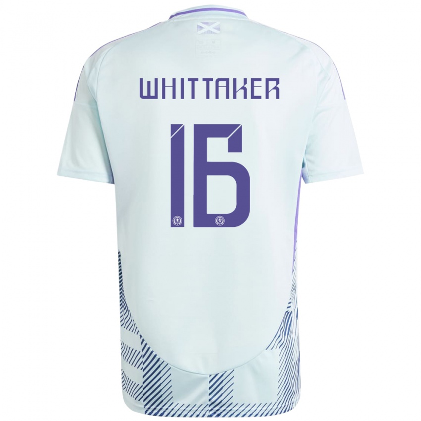 Niño Camiseta Escocia Rory Whittaker #16 Azul Menta Claro 2ª Equipación 24-26 La Camisa Chile