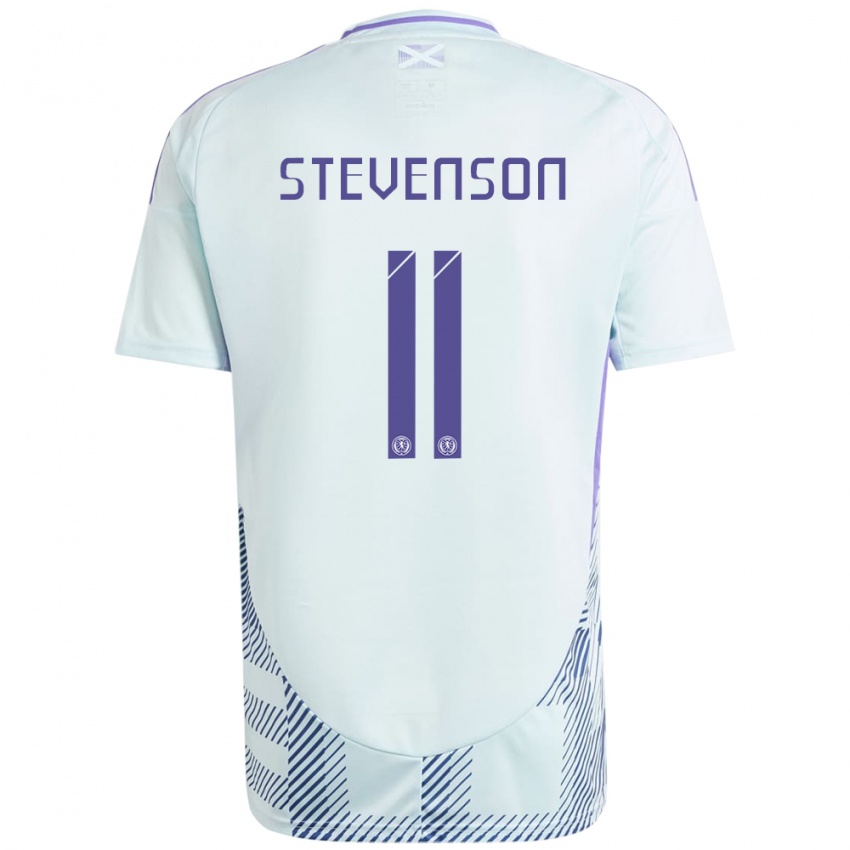 Niño Camiseta Escocia Gus Stevenson #11 Azul Menta Claro 2ª Equipación 24-26 La Camisa Chile