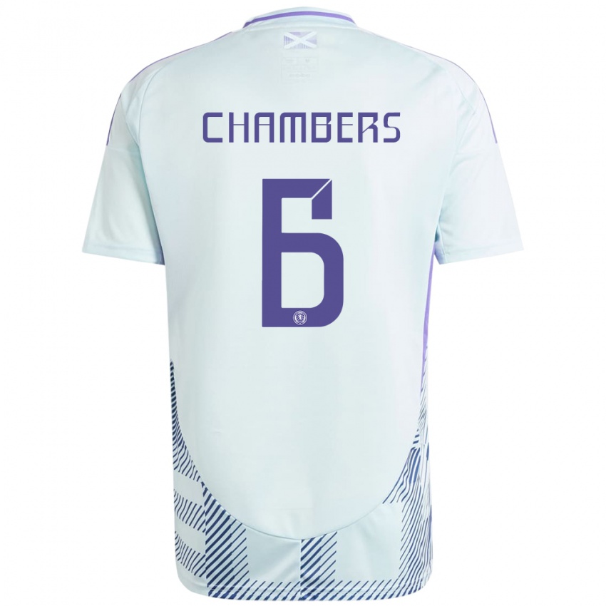 Niño Camiseta Escocia Sam Chambers #6 Azul Menta Claro 2ª Equipación 24-26 La Camisa Chile