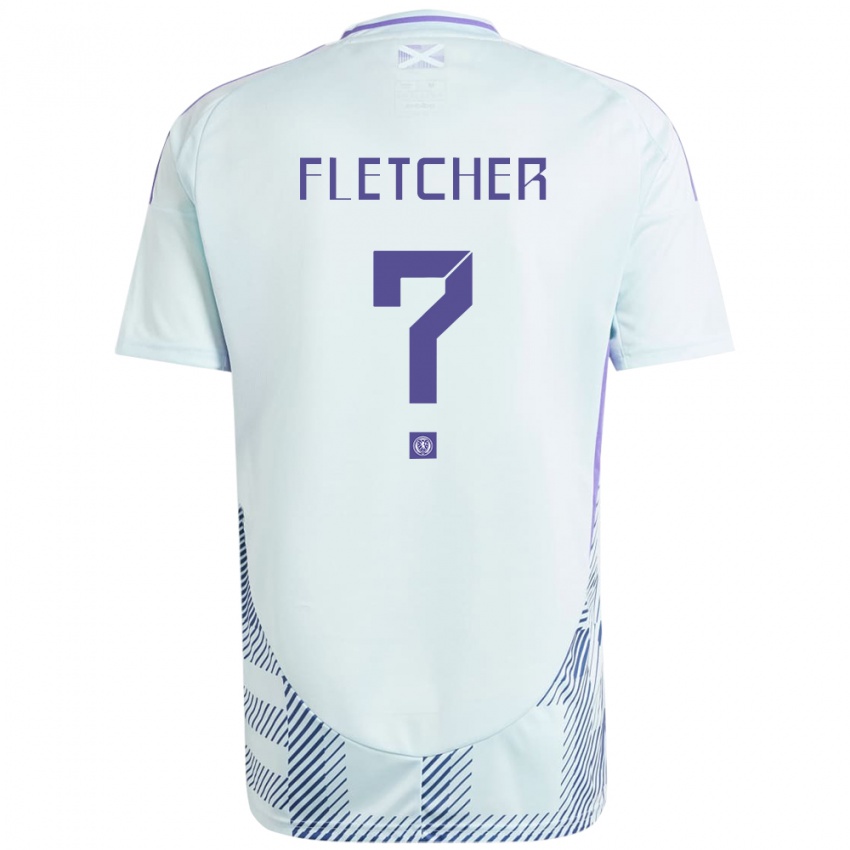 Niño Camiseta Escocia Tyler Fletcher #0 Azul Menta Claro 2ª Equipación 24-26 La Camisa Chile