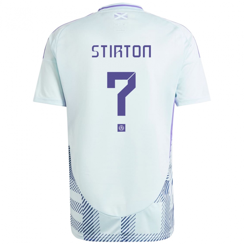 Niño Camiseta Escocia Owen Stirton #0 Azul Menta Claro 2ª Equipación 24-26 La Camisa Chile