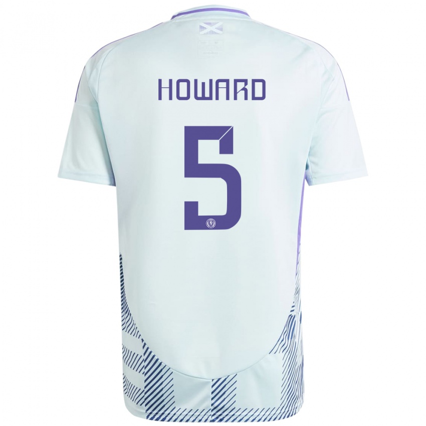 Niño Camiseta Escocia Sophie Howard #5 Azul Menta Claro 2ª Equipación 24-26 La Camisa Chile