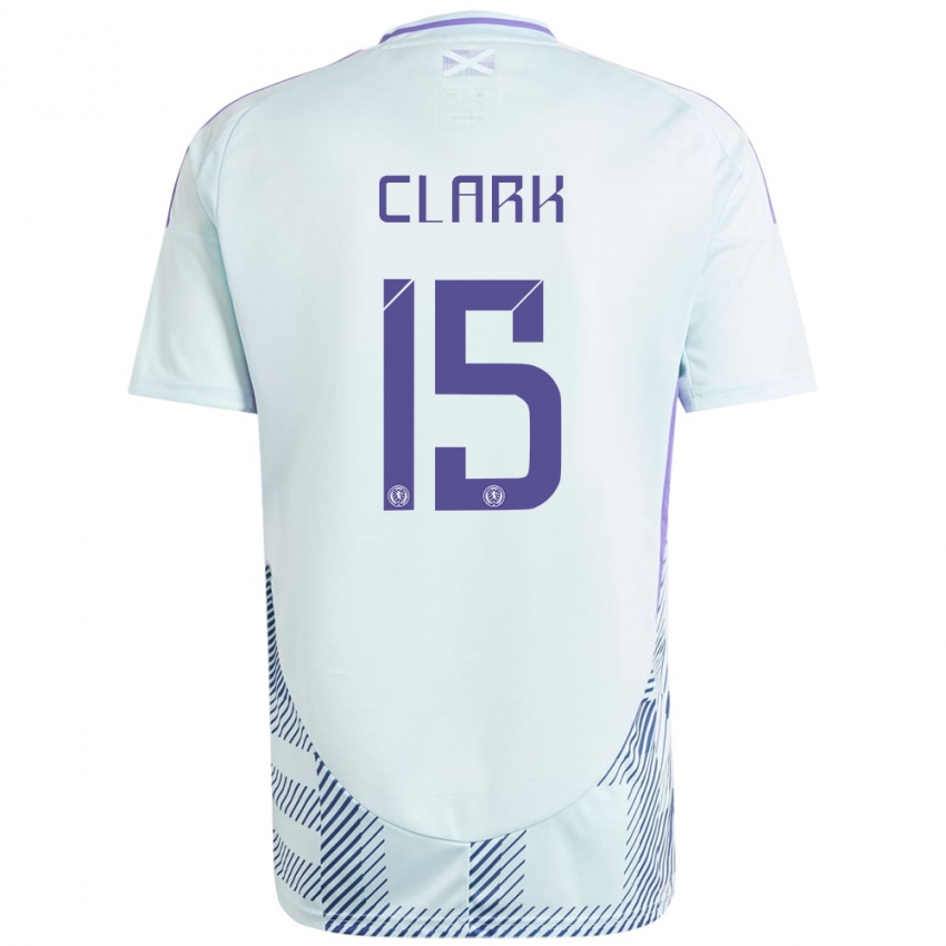 Niño Camiseta Escocia Jenna Clark #15 Azul Menta Claro 2ª Equipación 24-26 La Camisa Chile