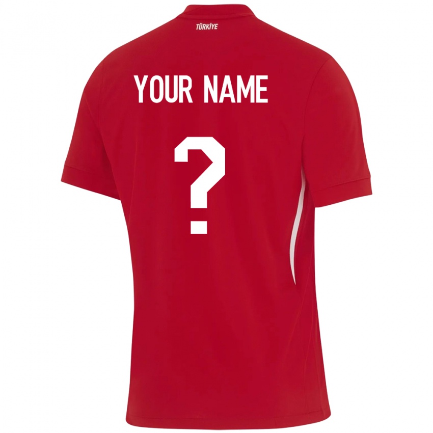 Niño Camiseta Turquía Su Nombre #0 Rojo 2ª Equipación 24-26 La Camisa Chile