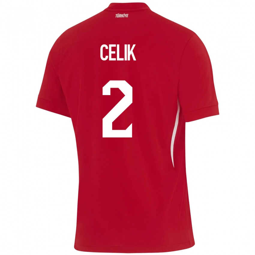 Niño Camiseta Turquía Zeki Çelik #2 Rojo 2ª Equipación 24-26 La Camisa Chile