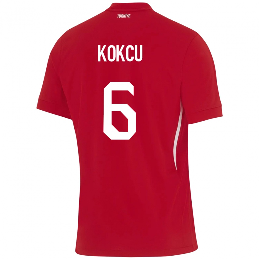 Niño Camiseta Turquía Orkun Kökçü #6 Rojo 2ª Equipación 24-26 La Camisa Chile